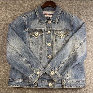 Embellished Blue Denim Jacket